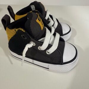 Converse Kids Black and Yellow Sneakers